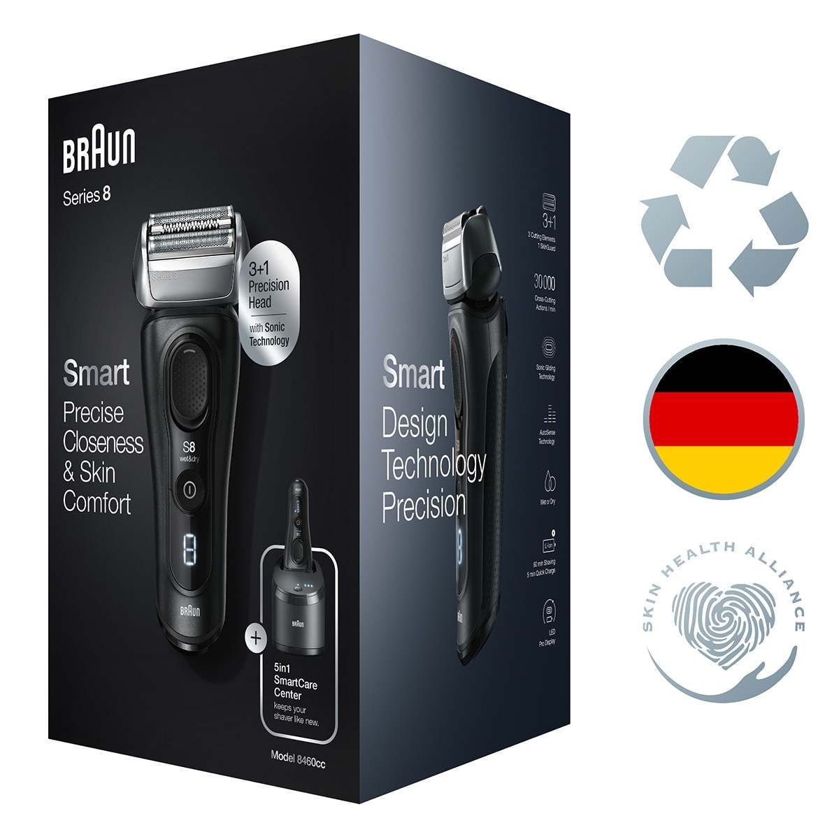 Máquina de Barbear Braun Séries S8 8460c System Wet&Dry - Preto Preto-7