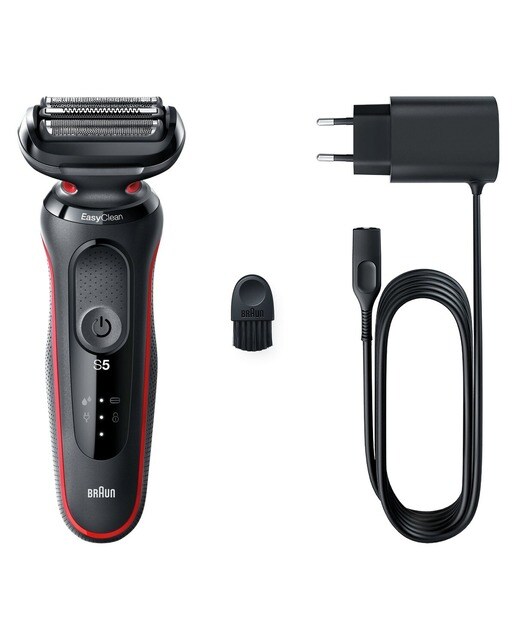 Imagem 0 de Máquina de Barbear Braun Series 5 51-R1000 S EasyClean - Preto e Vermelho