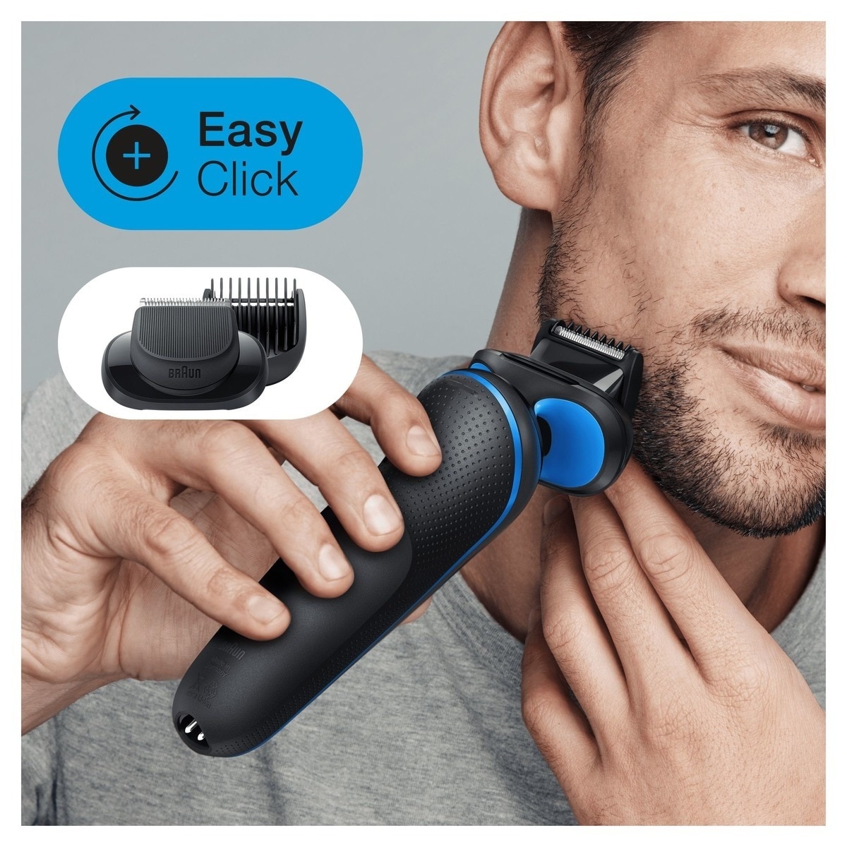 Máquina de Barbear Braun Series 5 51-B1500s EasyClick - Azul Azul-5