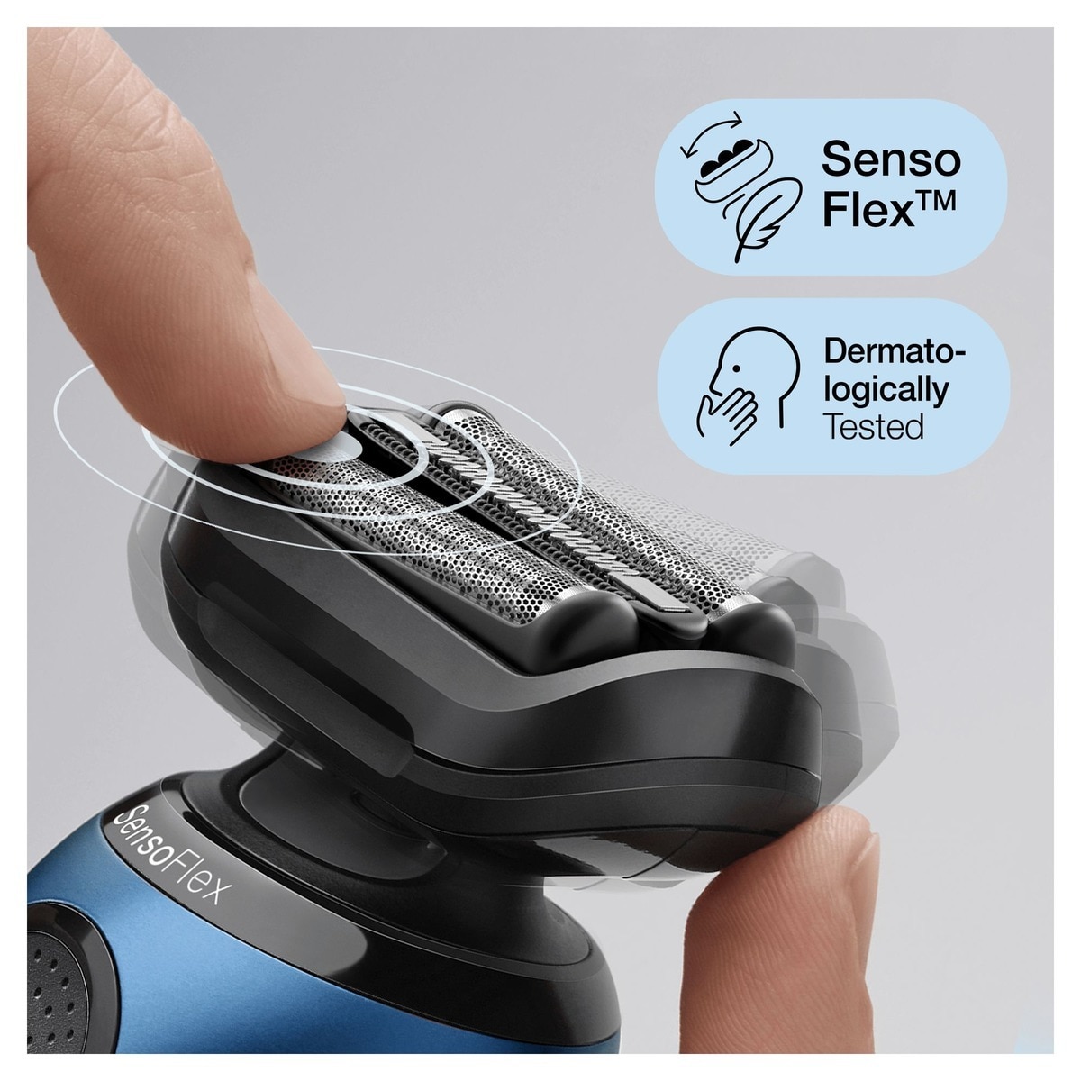 Máquina de Barbear Braun Série 6 61-B1200s SensoFlex - Azul Azul-3