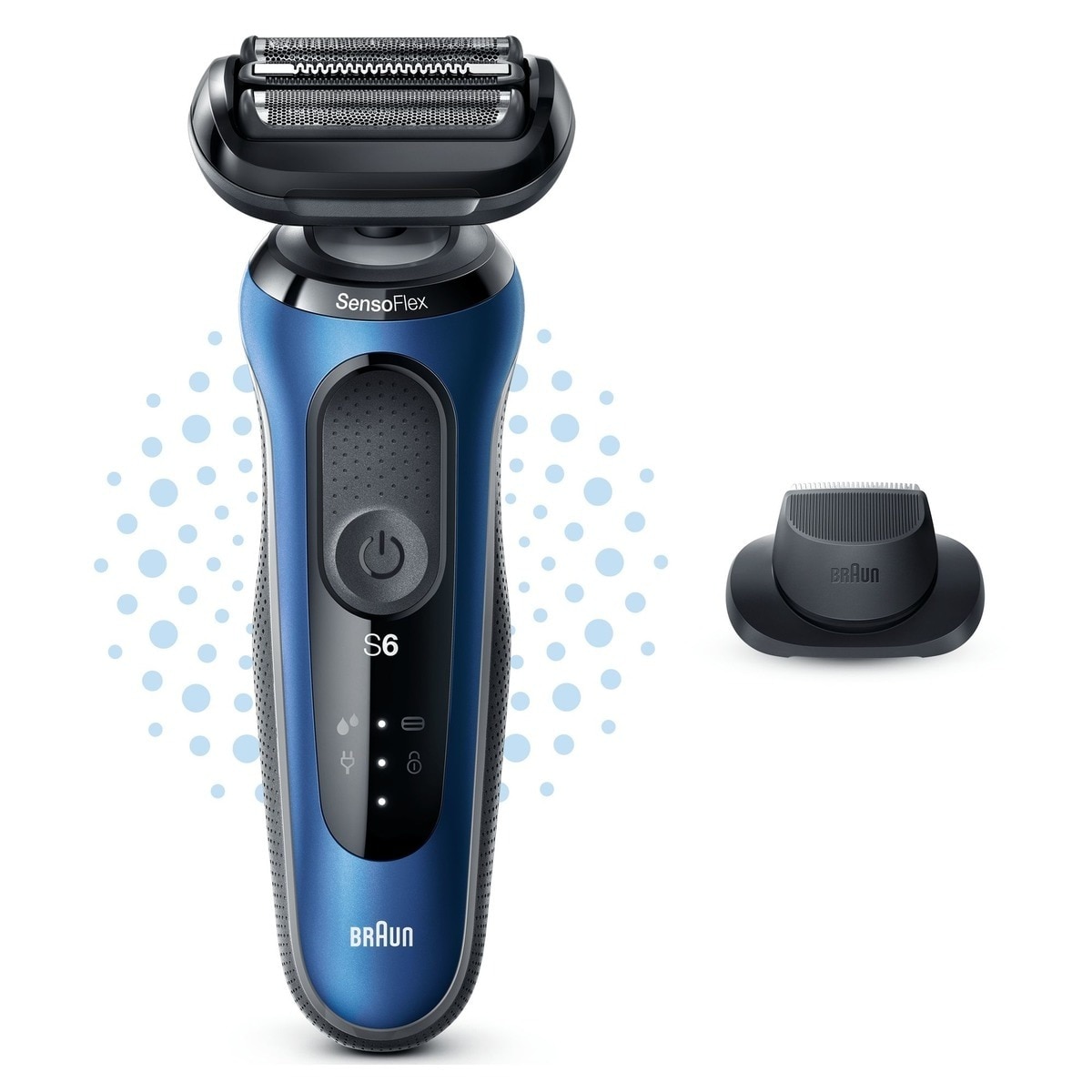 Máquina de Barbear Braun Série 6 61-B1200s SensoFlex - Azul Azul-6