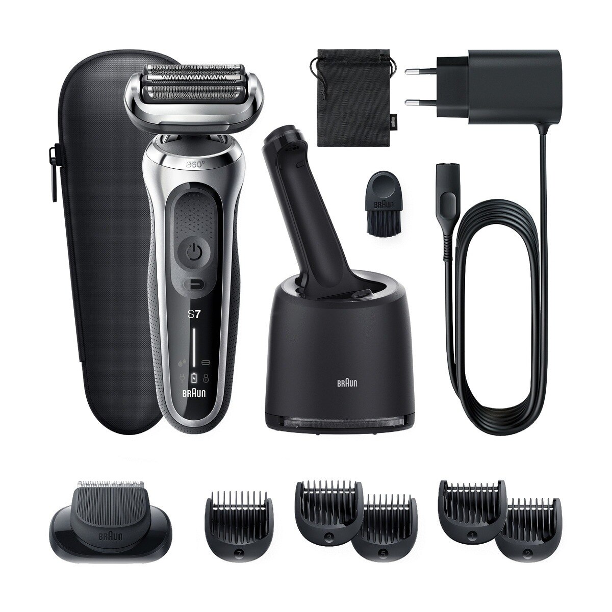 Máquina de Barbear Braun Série 7 71-S7500 CC - Cinzento Cinzento-1