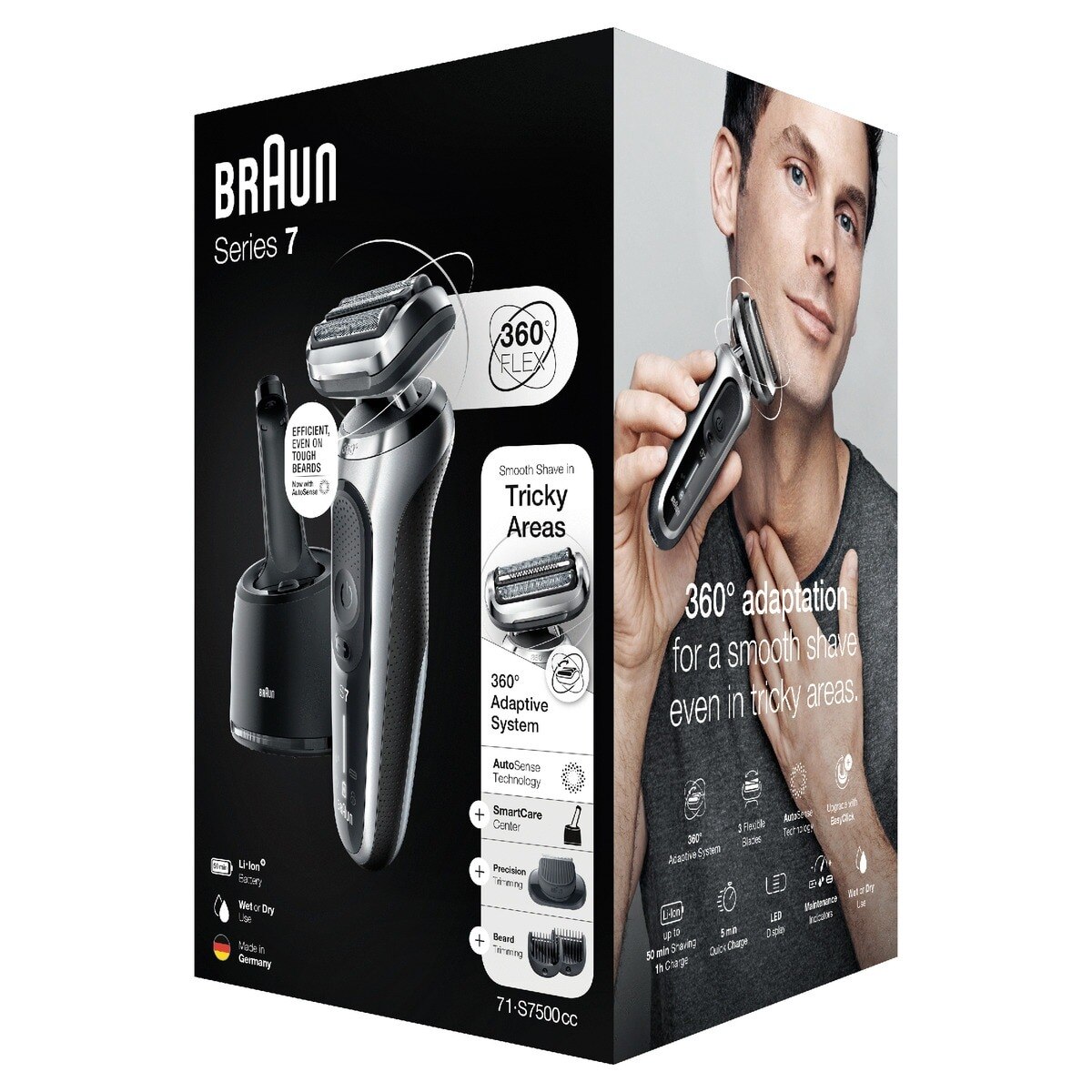 Máquina de Barbear Braun Série 7 71-S7500 CC - Cinzento Cinzento-8