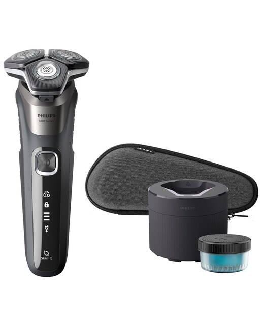 Imagem 0 de Máquina de Barbear Philips S5887/50 de Uso Seco ou Molhado, Base de limpeza - Autonomia 60 min