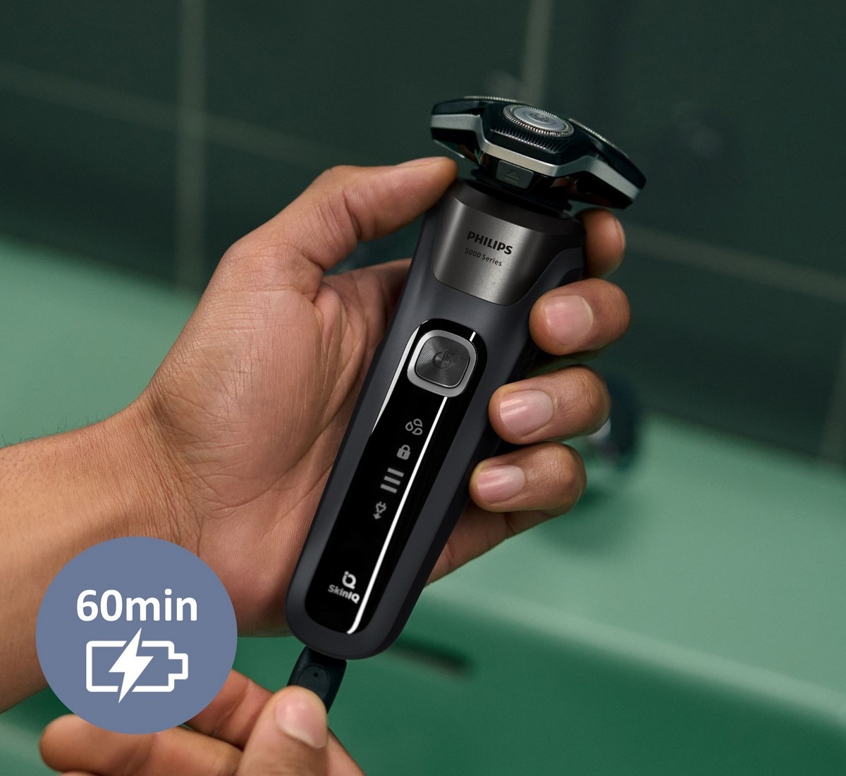 Máquina de Barbear Philips S5887/50 de Uso Seco ou Molhado, Base de limpeza - Autonomia 60 min 8