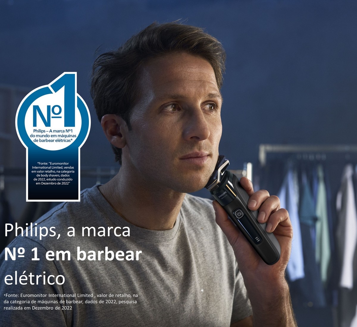 Máquina de Barbear Philips Serie 7000 S7886/35 Uso Seco e Molhado com Suporte de Garga e Bolsa e Autonomia 60 Minutos 2