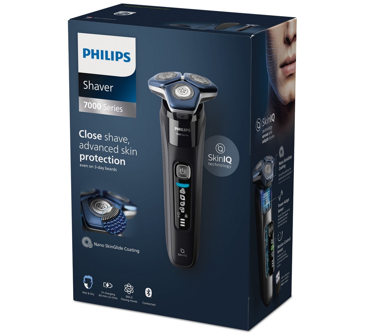 Máquina de Barbear Philips Serie 7000 S7886/35 Uso Seco e Molhado com Suporte de Garga e Bolsa e Autonomia 60 Minutos 12