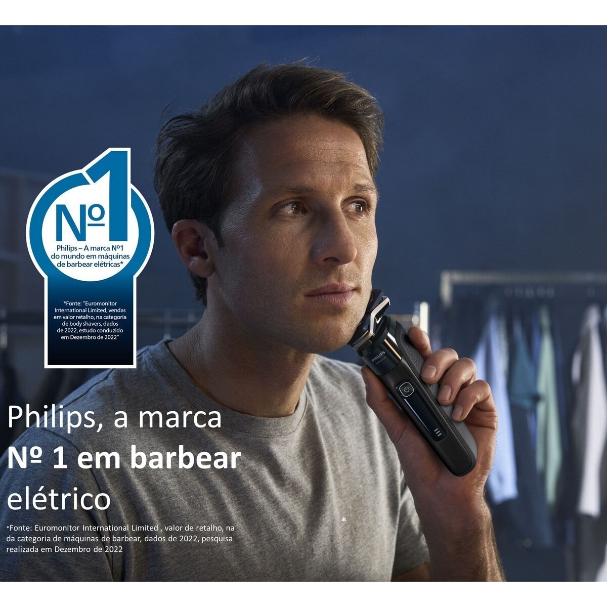 Máquina de Barbear Philips Serie 7000 Uso Seco ou Molhado com Base de Limpeza 4