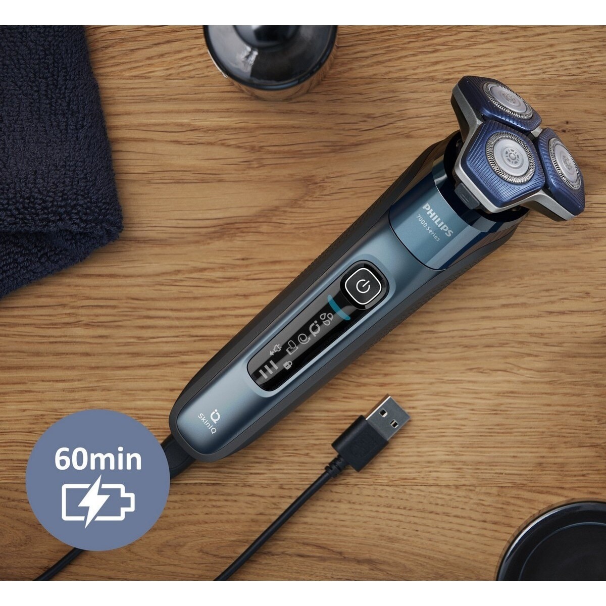 Máquina de Barbear Philips Serie 7000 Uso Seco ou Molhado com Base de Limpeza 11