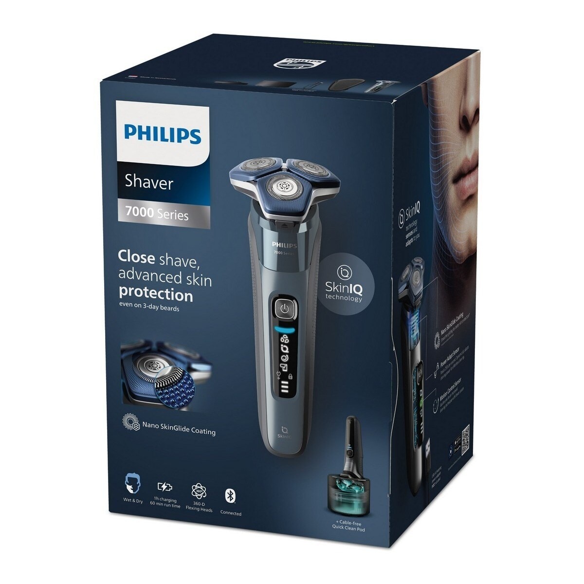 Máquina de Barbear Philips Serie 7000 Uso Seco ou Molhado com Base de Limpeza 13