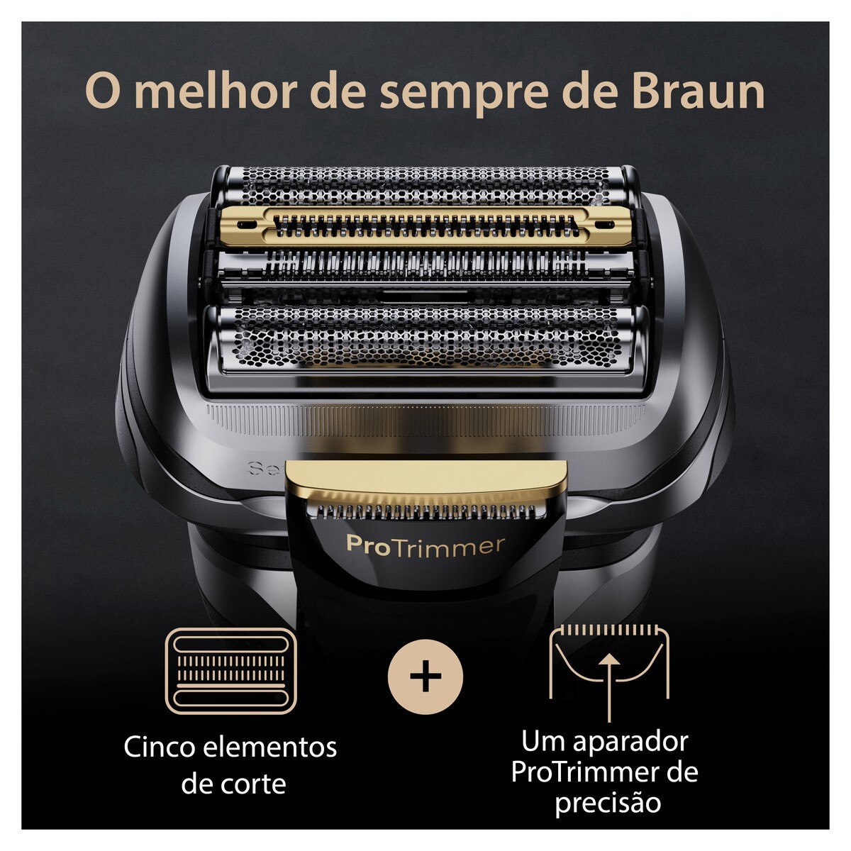 Máquina de Barbear Elétrica Braun Series 9 Pro+ 9515s com Base de Carregamento - Cinzento Cinzento-4