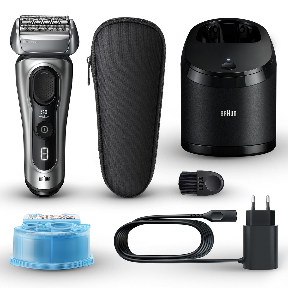 Máquina de Barbear Elétrica Braun Series 8  8567cc com Centro de Limpeza SmartCare - Prateado Prateado-8
