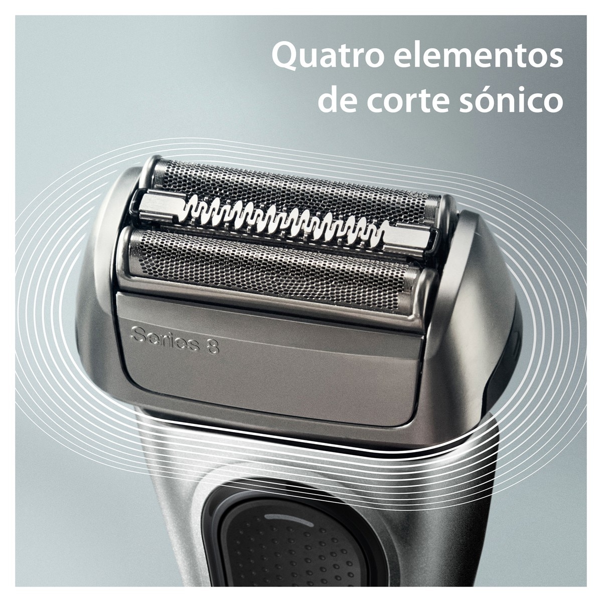 Máquina de Barbear Elétrica Braun Series 8 8517s com Base de Carregamento - Prateado Prateado-5