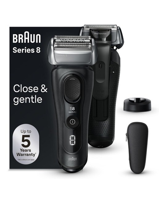 Máquina de Barbear Elétrica Braun Series 8 8510s com Base de Carregamento - Preto Preto-1