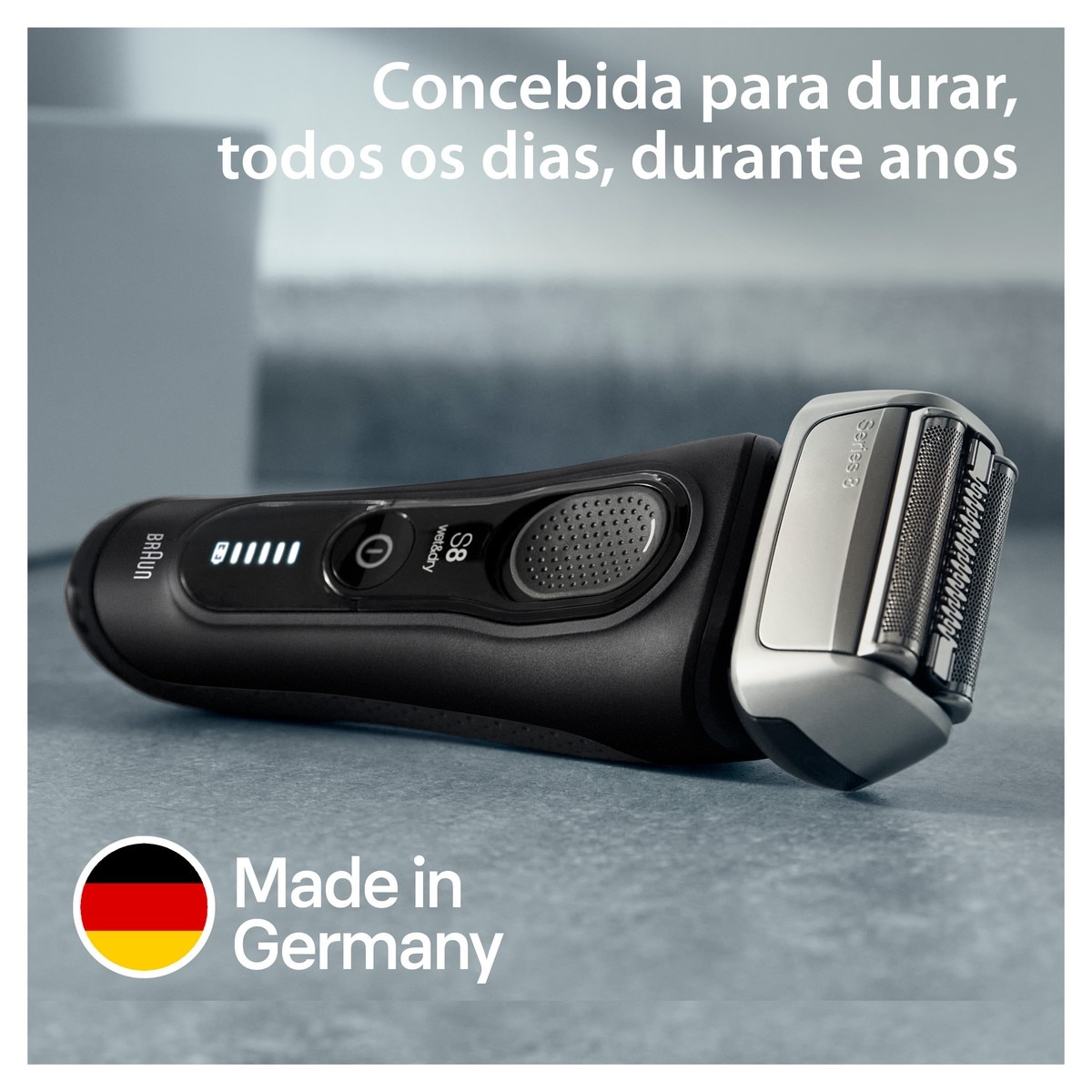 Máquina de Barbear Elétrica Braun Series 8 8510s com Base de Carregamento - Preto Preto-6