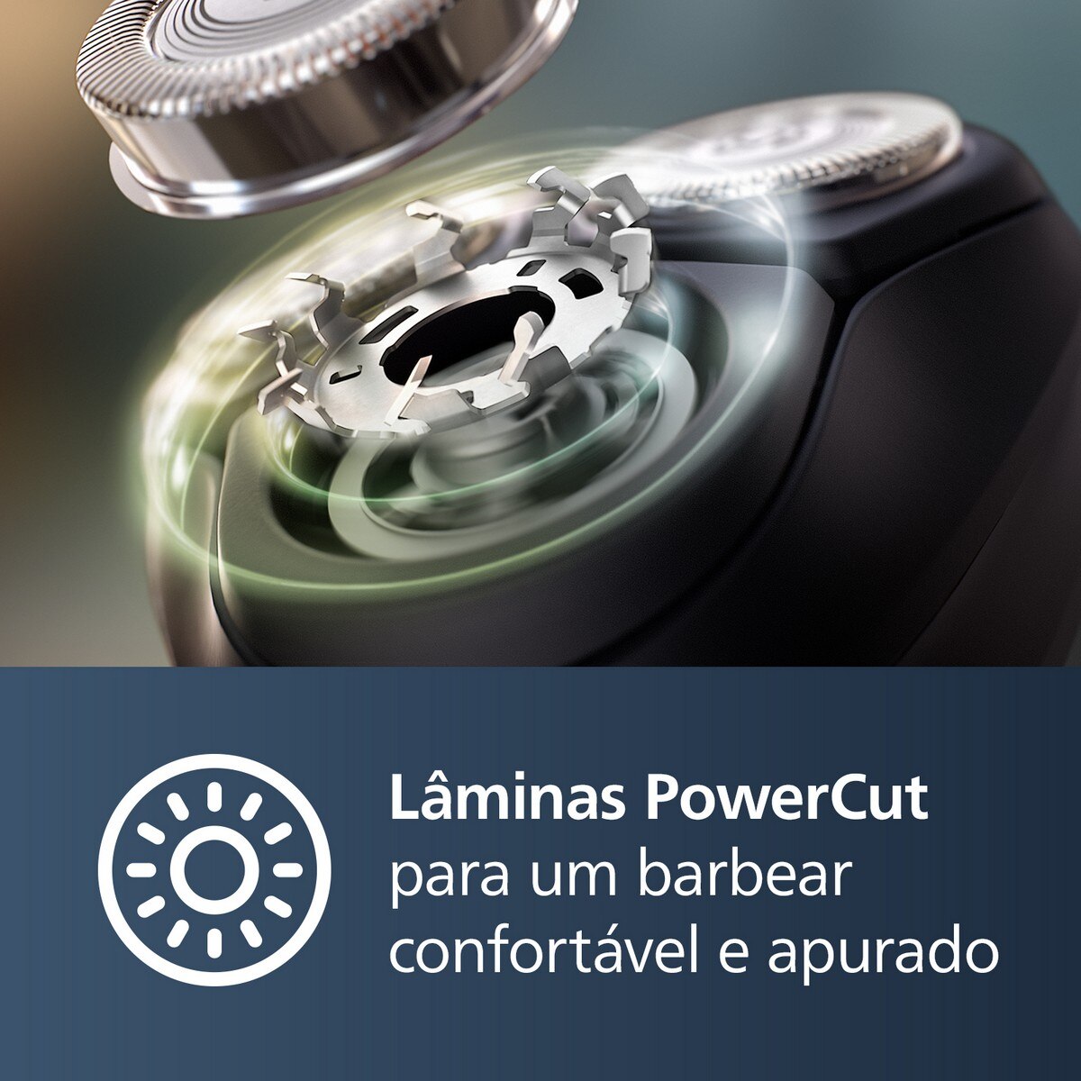 Máquina de Barbear Philips Serie X3000 X3052/00 Uso a Seco e Molhado, Cabeças Flexíveis 4D e Autonomia de 45 Minutos Verde Refrescante Escuro-3