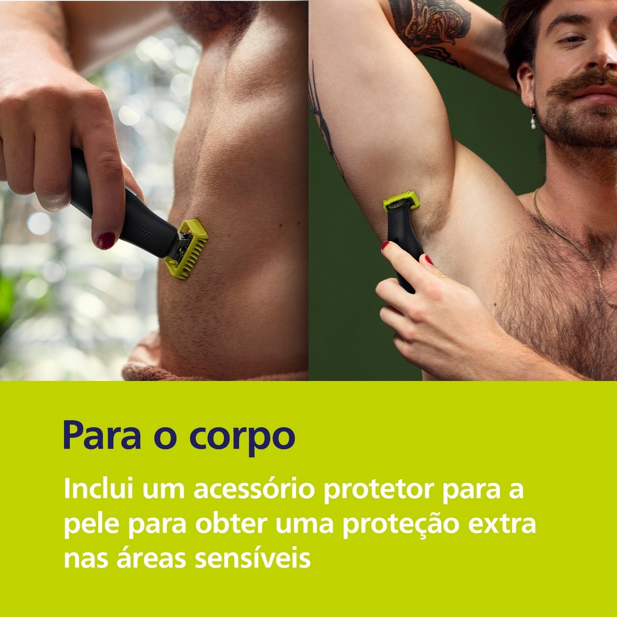Máquina de Barbear Philips QP6542/1OneBlade Pro 360, Rosto e Corpo, Húmido e Seco, 14 Comprimentos, com Pente Guia e de 90 min Preto-3