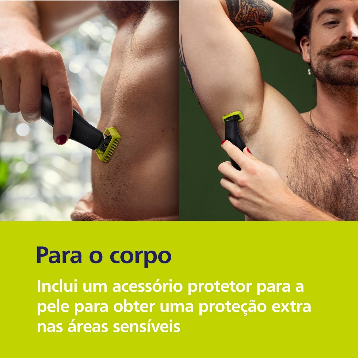 Máquina de Barbear Philips QP6552/15 OneBlade Pro 360, Rosto e Corpo, Húmido e Seco, 20 Comprimentos e de 120 min Cromado-3