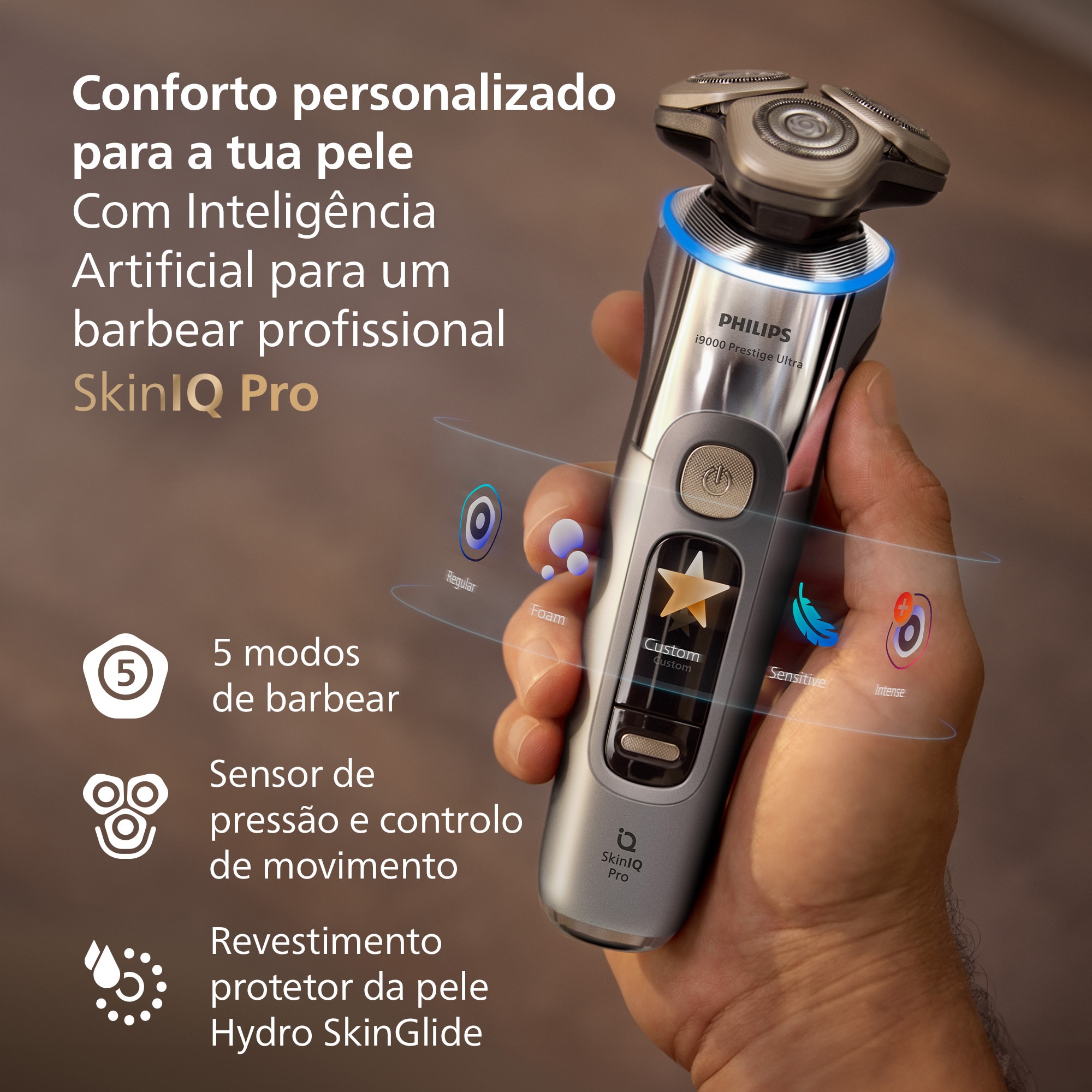 Máquina de Barbear Philips i9000 Prestige Ultra XP9404/46 com
