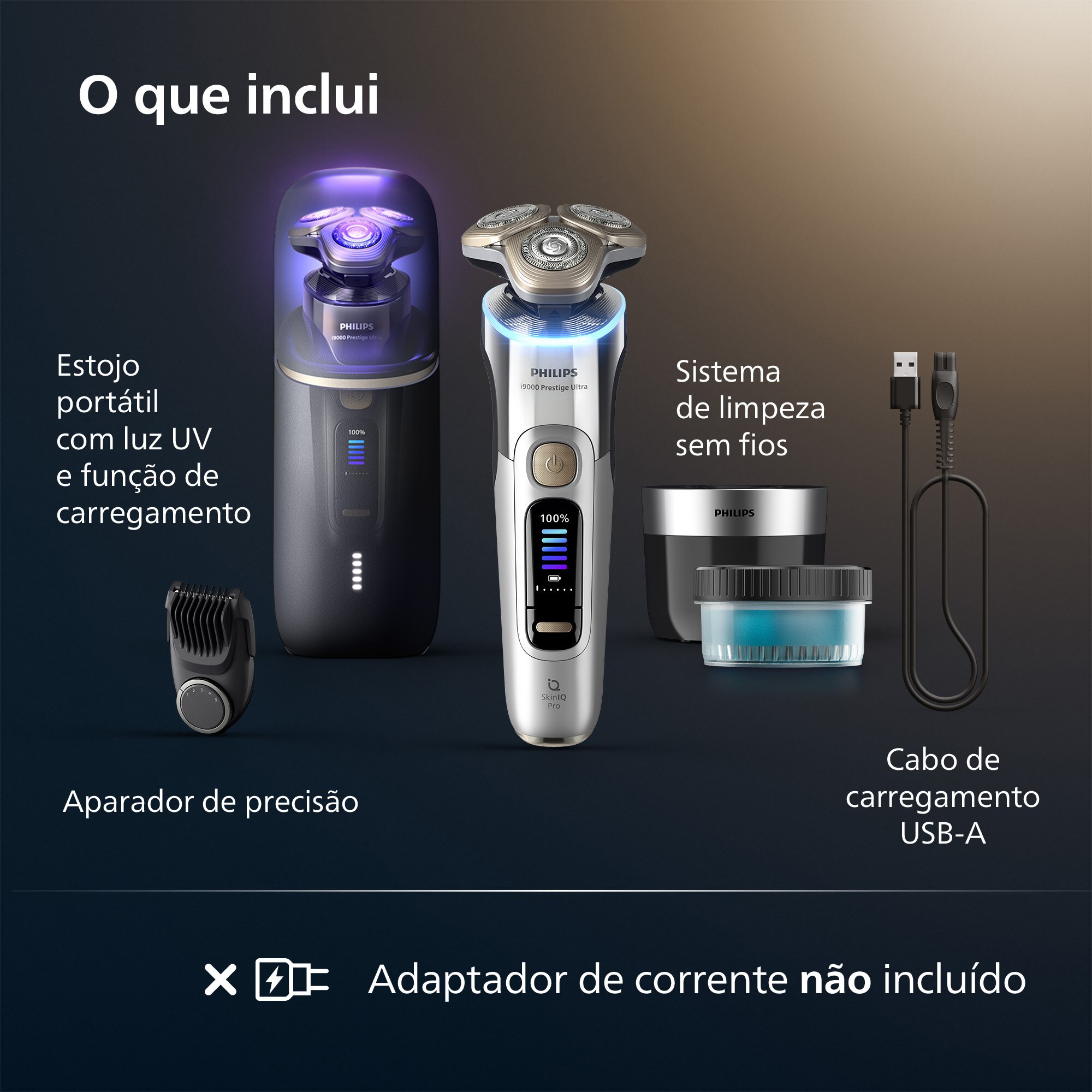 Máquina de Barbear Philips i9000 Prestige Ultra XP9404/46 com