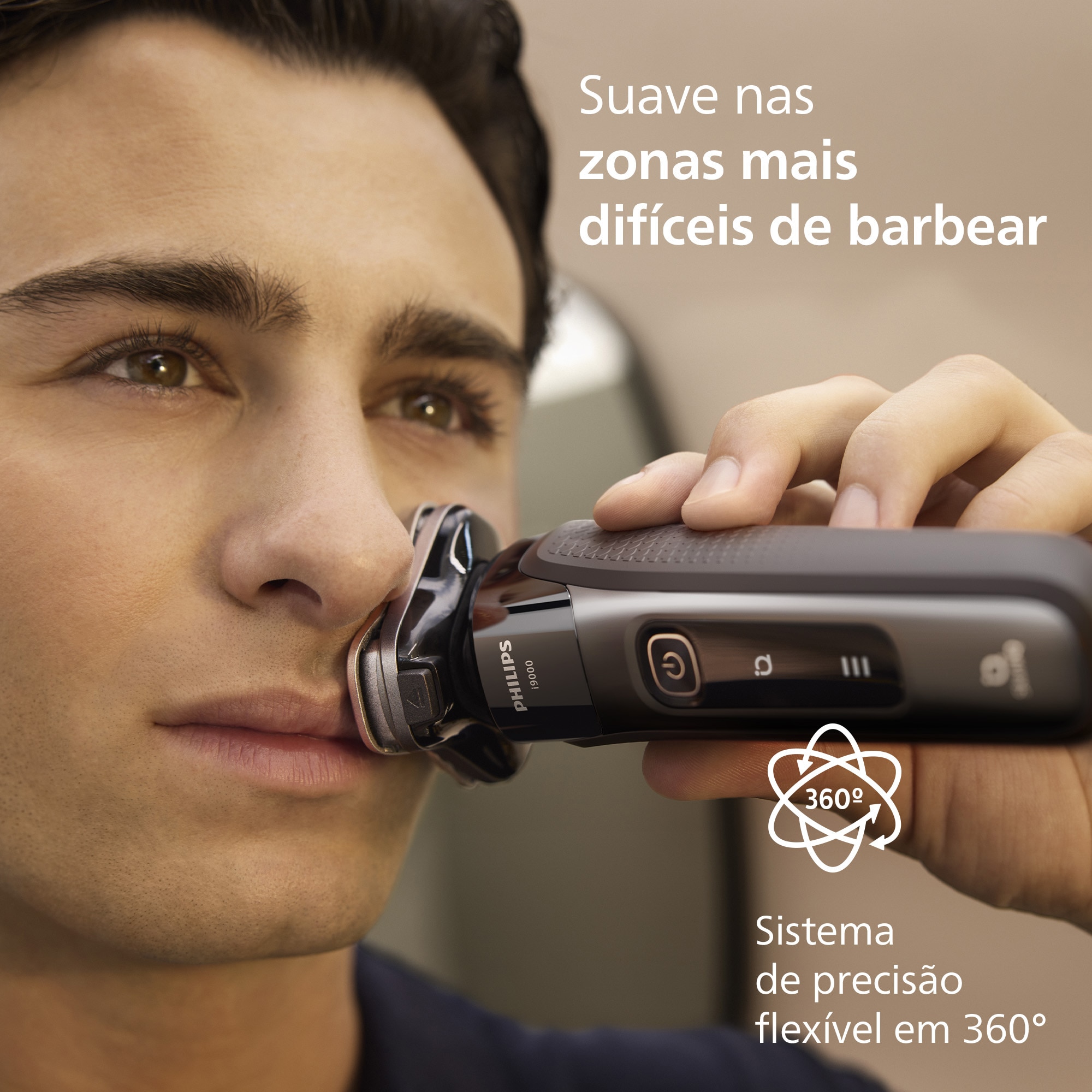 Máquina de Barbear Philips X9000/30 i9000 a Seco ou Molhado, Centro de Limpeza e Base de Carga 5