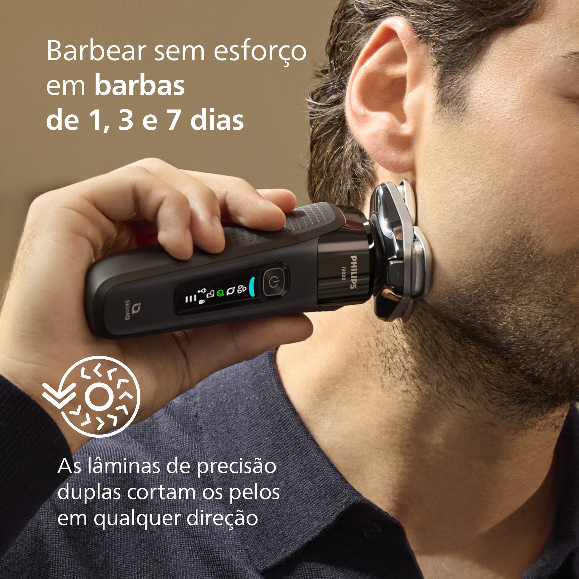 Máquina de Barbear Philips X9000/30 i9000 a Seco ou Molhado, Centro de Limpeza e Base de Carga 6