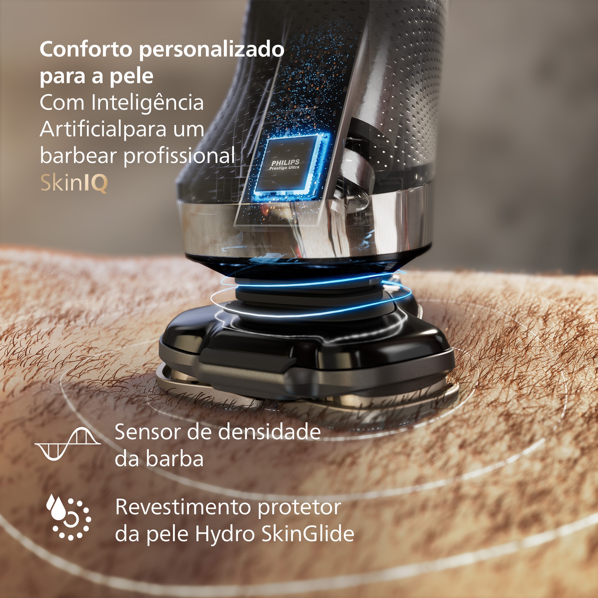 Máquina de Barbear Philips X9000/30 i9000 a Seco ou Molhado, Centro de Limpeza e Base de Carga 7