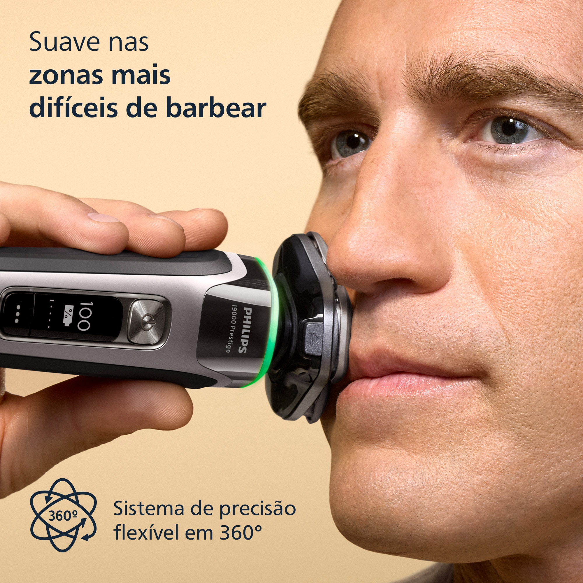 Máquina de Barbear Philips XP9204/30 i9000 Prestige a Seco ou Molhado, Base do Carregador, Estojo de Viagem e Centro de Limpeza 5