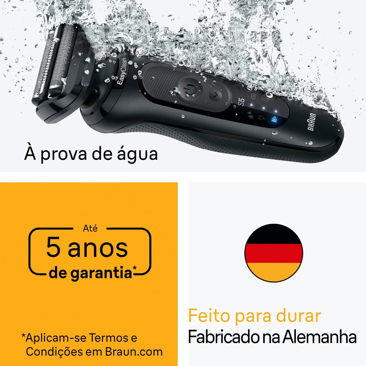 Máquina de Barbear Braun Series 5 52-N1200S, 1 Acessório, Até 50 Minutos - Preto Preto-6