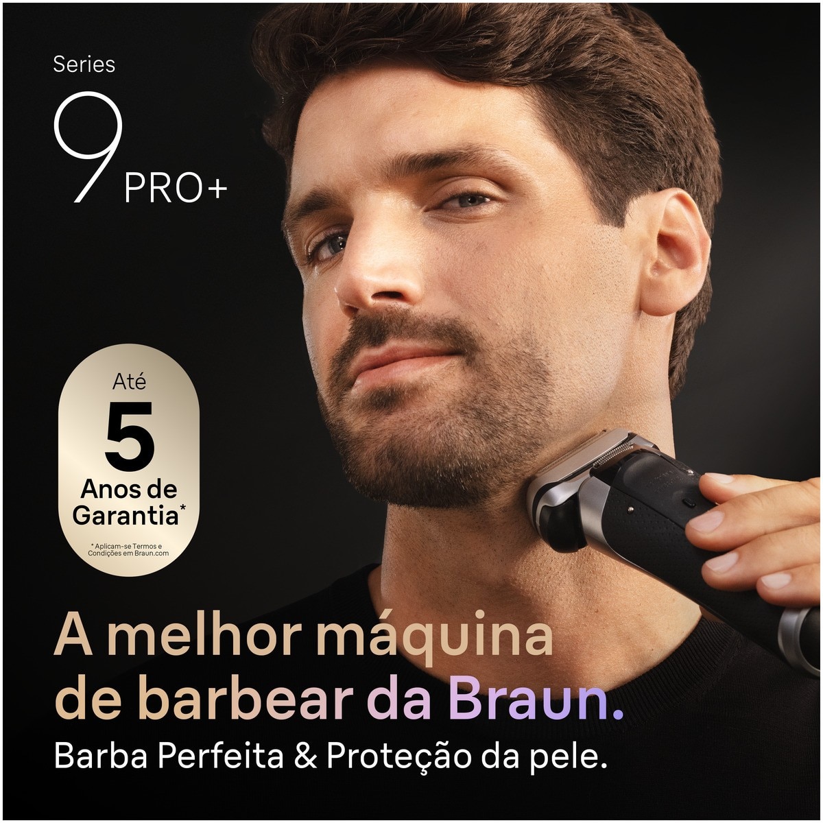 Máquina de Barbear Braun Pro+ 9655 CC Autonomia de 60 min, Recarregável - Cinzento Cinzento-2