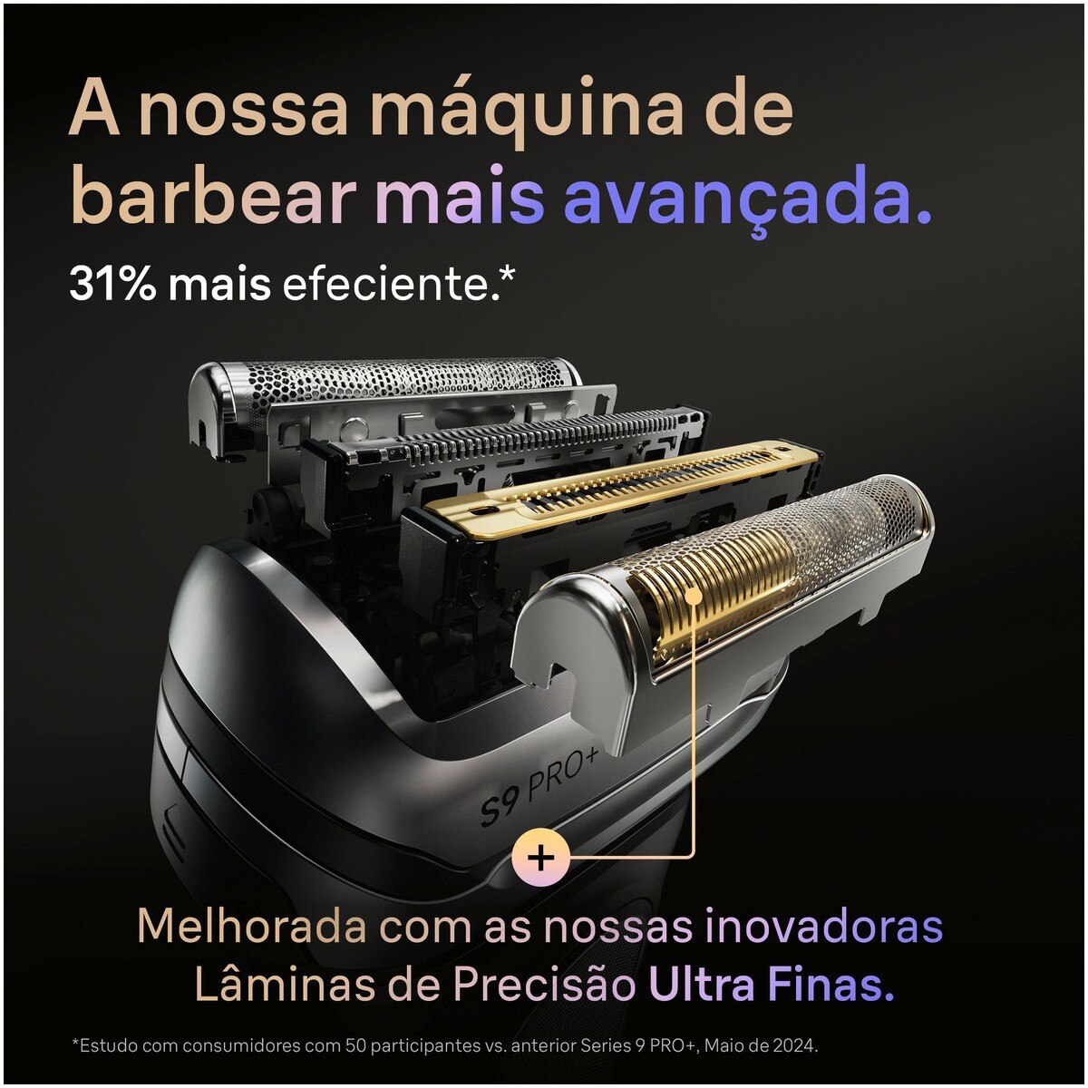 Máquina de Barbear Braun Pro+ 9655 CC Autonomia de 60 min, Recarregável - Cinzento Cinzento-5