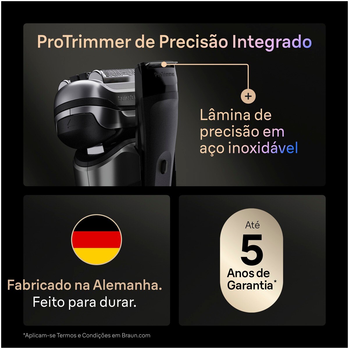 Máquina de Barbear Braun Série 9 Pro+ 9615 S - Cinzento Cinzento-6