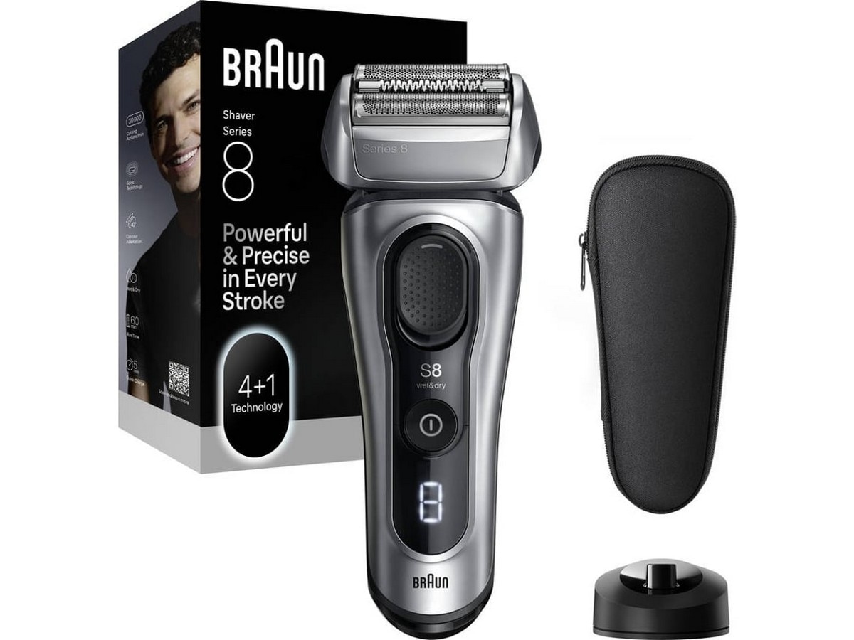 Máquina de Barbear Braun Series 8 8617S com Autonomia 60 min, Recarregável - Prateado 2