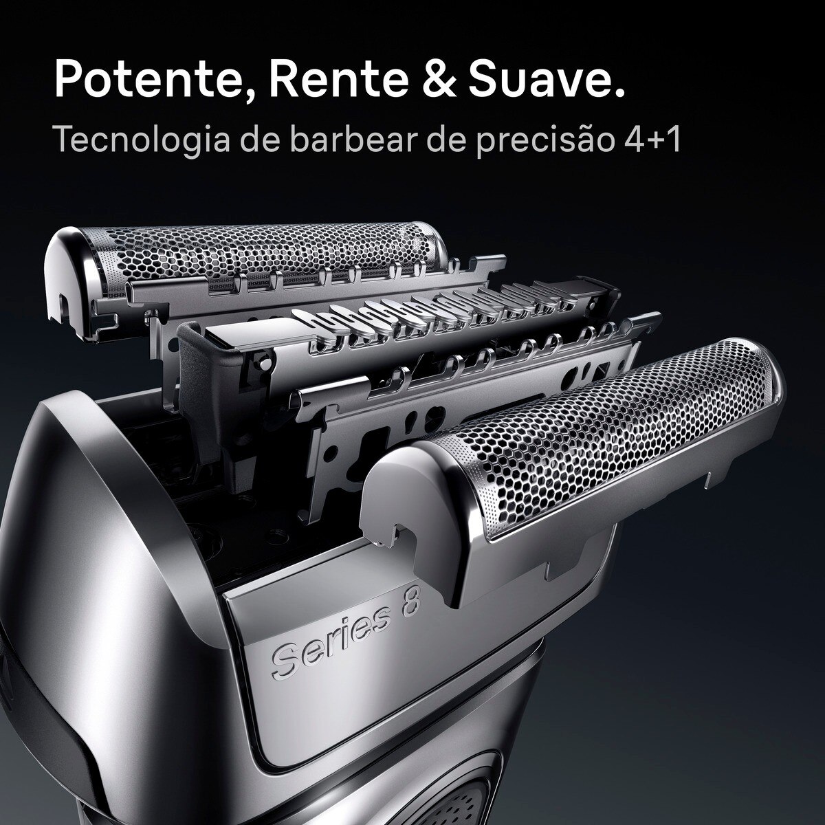 Máquina de Barbear Braun Series 8 8617S com Autonomia 60 min, Recarregável - Prateado 4