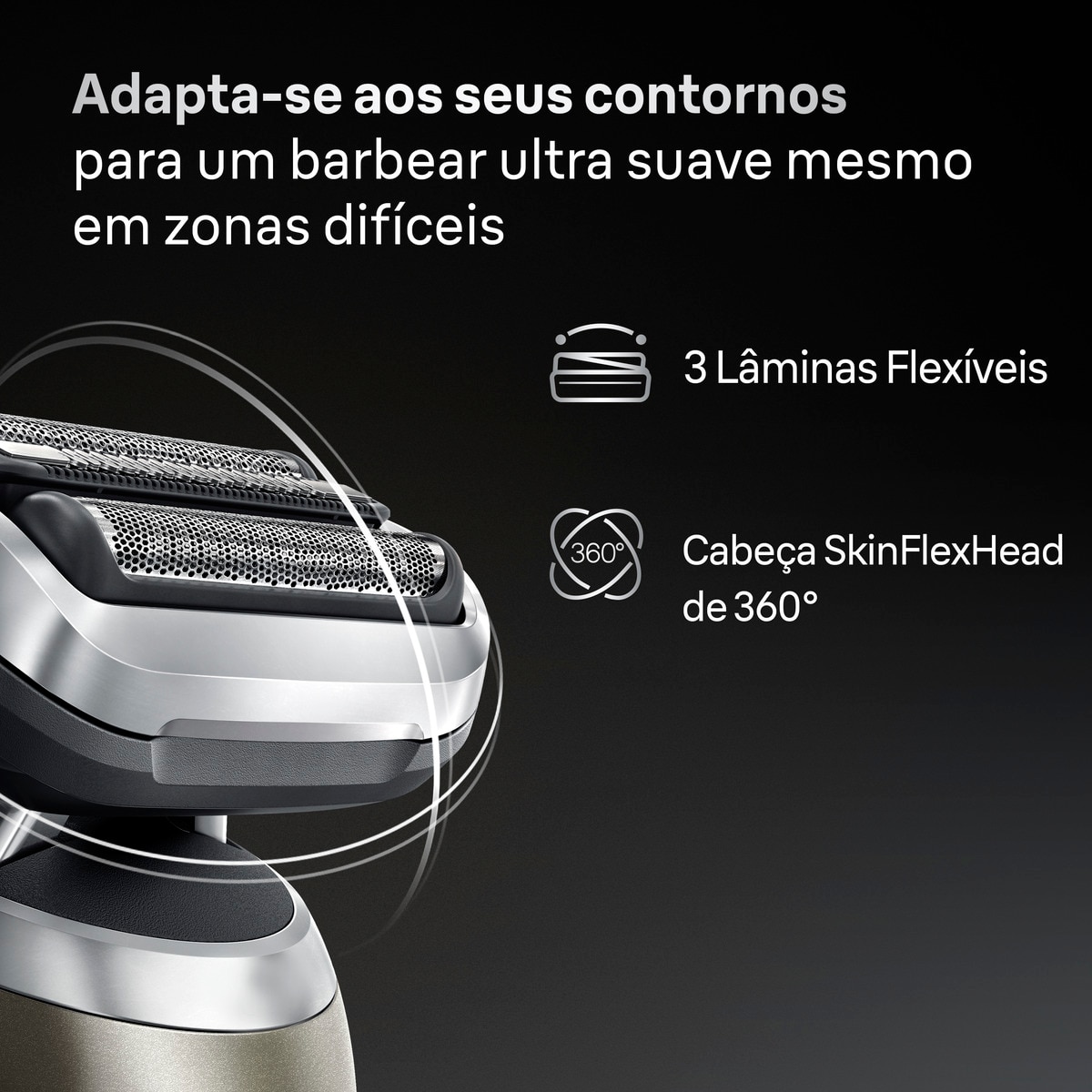 Máquina de Barbear Braun Series 7 72-C7200CC com Autonomia 60 min, Recarregável 3
