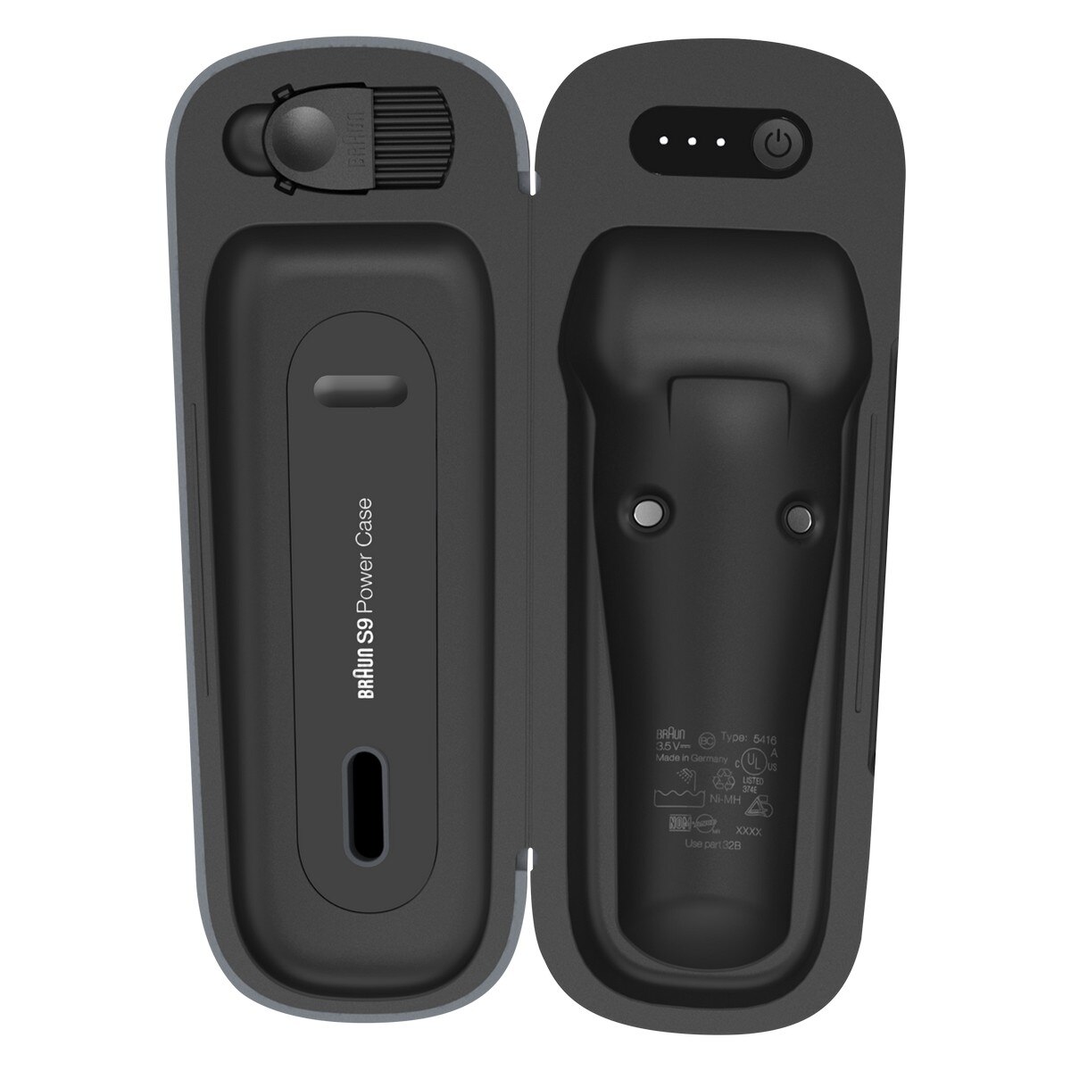 Estojo de Carregamento Braun PowerCase para Máquina de Barbear Série 8 e 9 - Cinzento Cinzento-3