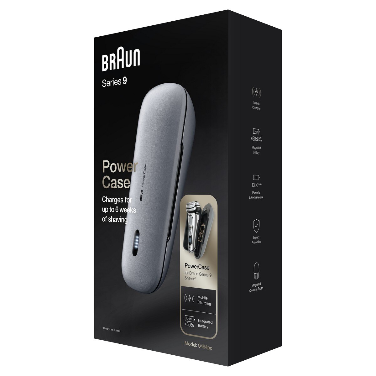 Estojo de Carregamento Braun PowerCase para Máquina de Barbear Série 8 e 9 - Cinzento Cinzento-4