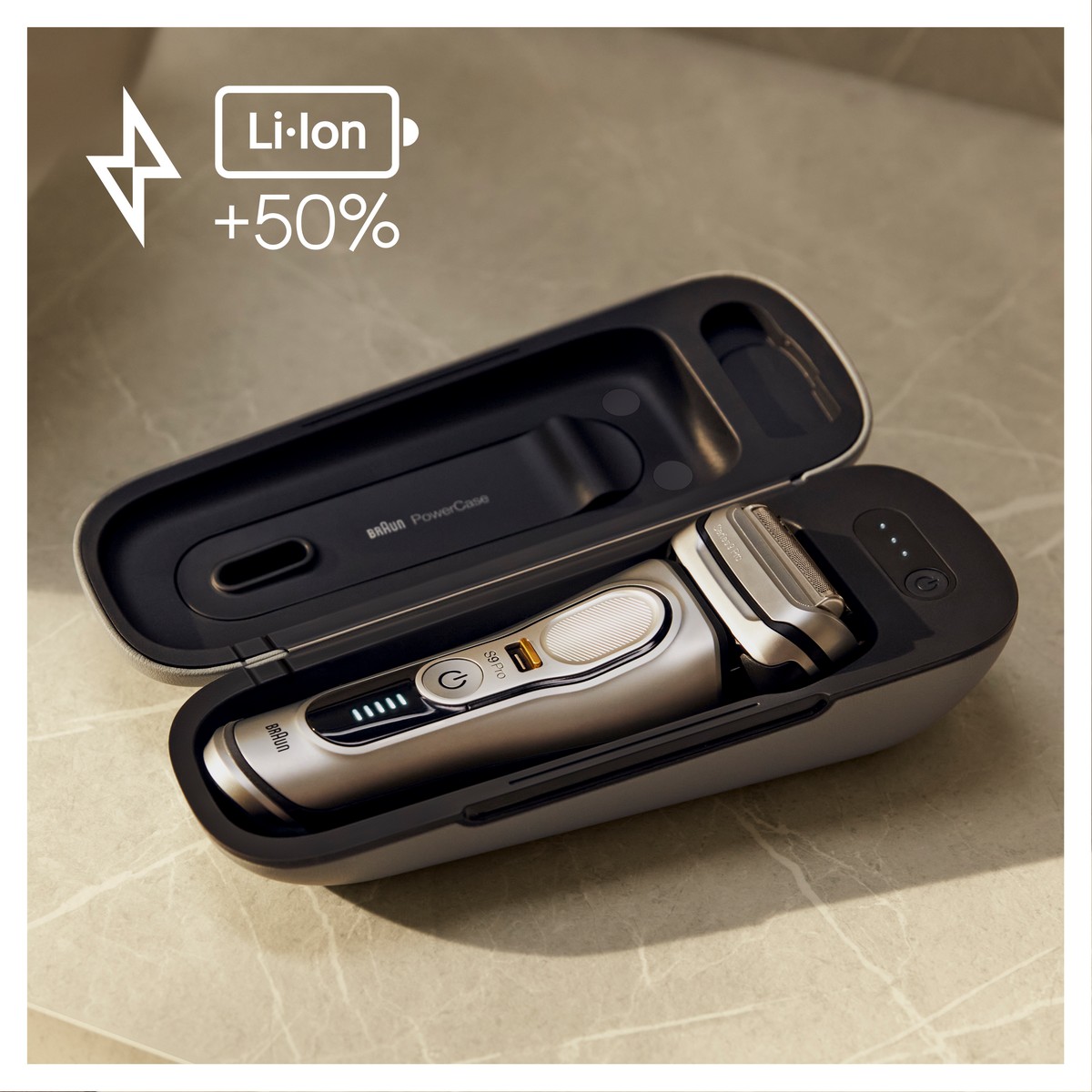 Estojo de Carregamento Braun PowerCase para Máquina de Barbear Série 8 e 9 - Cinzento Cinzento-5