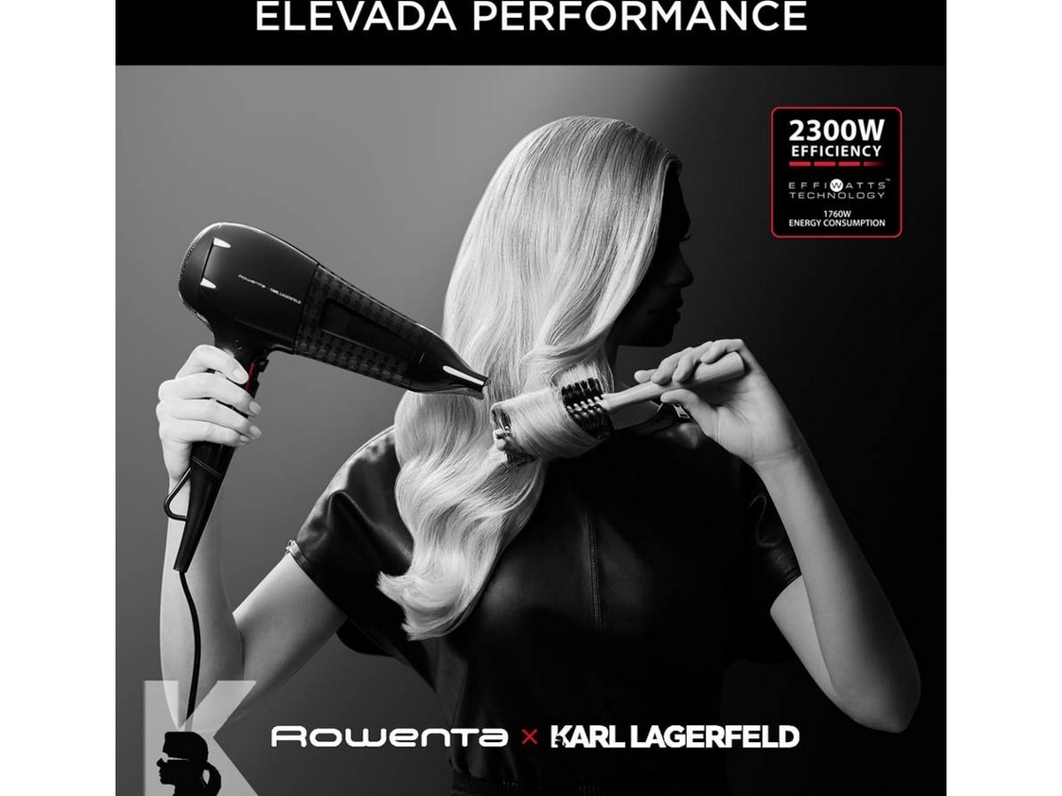 Secador de Cabelo Rowenta CV591LF0 Powerline Karl Lagerfeld de 2100 W e 3 Níveis de Temperatura - Preto e Vermelho Preto / Vermelho-4
