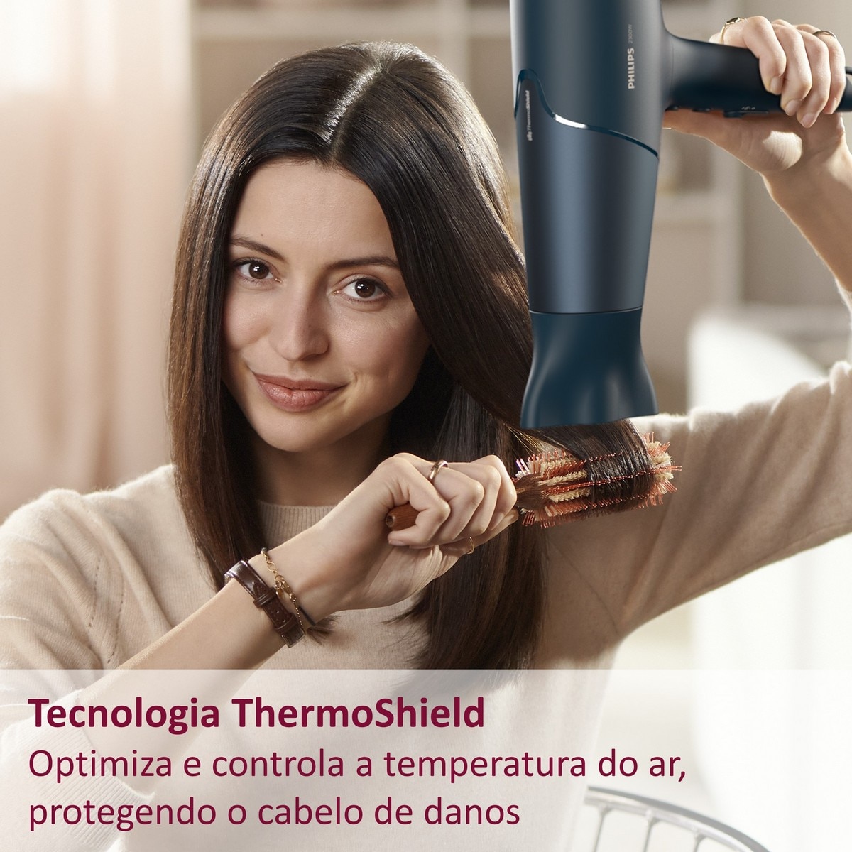 Secador de Cabelo Philips BHD512/20 de 2300 W e 3 Níveis de Temperatura - Azul Azul-3