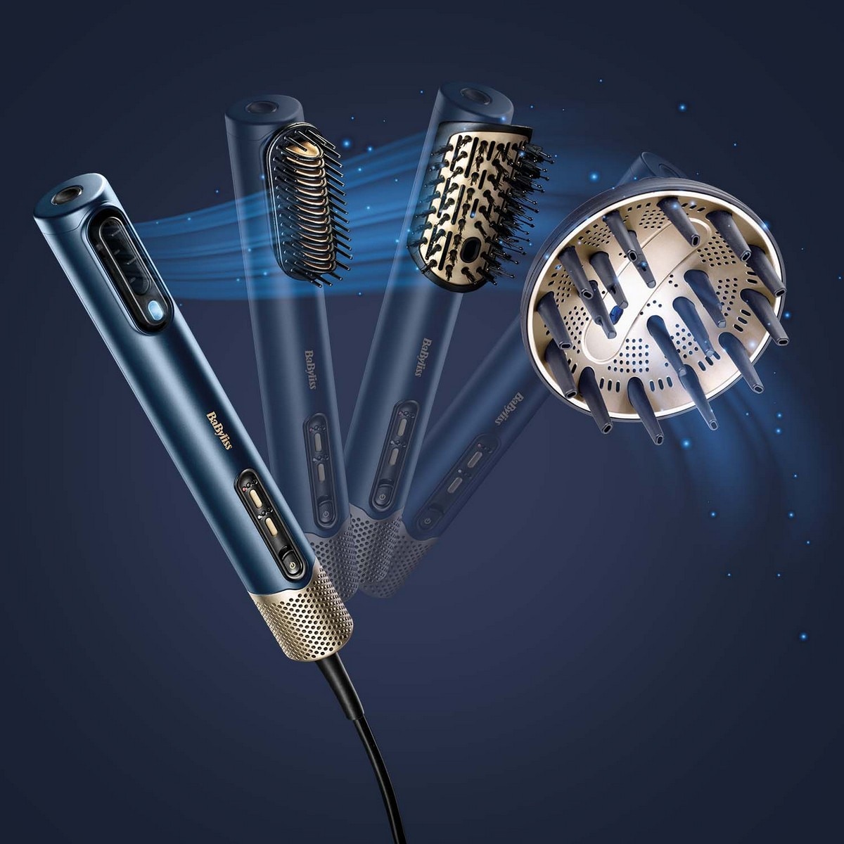 Secador e Alisador de Cabelo Styler BaByliss Air Wand Special Edition com Difusor Cerâmico Azul-3