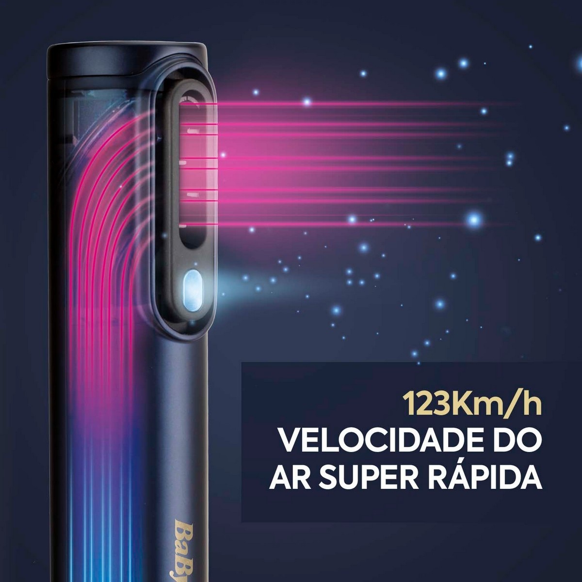 Secador e Alisador de Cabelo Styler BaByliss Air Wand Special Edition com Difusor Cerâmico Azul-4