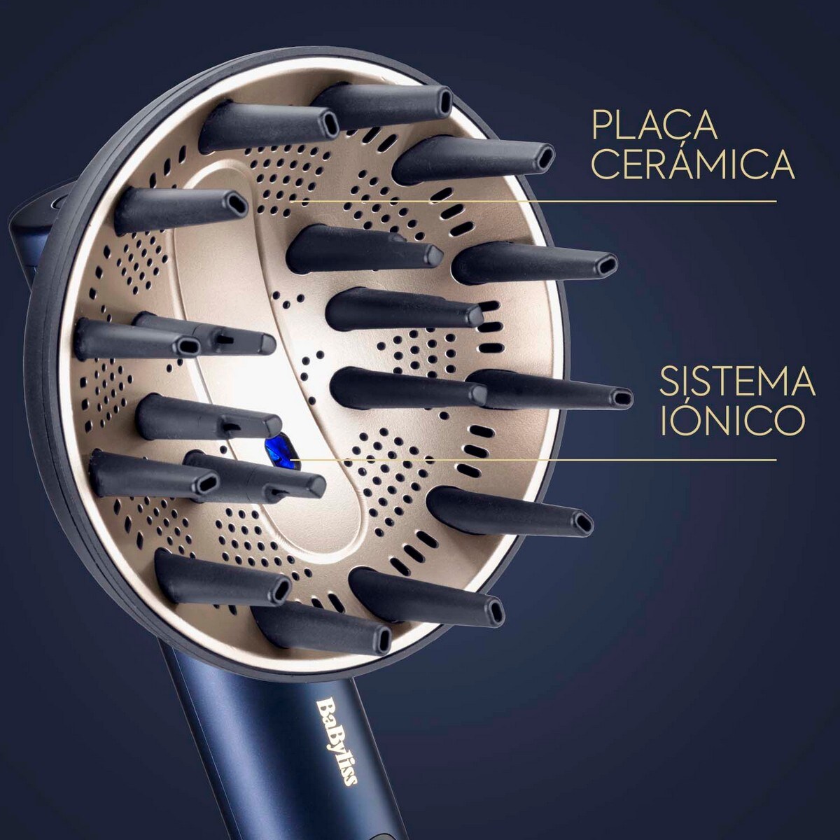 Secador e Alisador de Cabelo Styler BaByliss Air Wand Special Edition com Difusor Cerâmico Azul-10