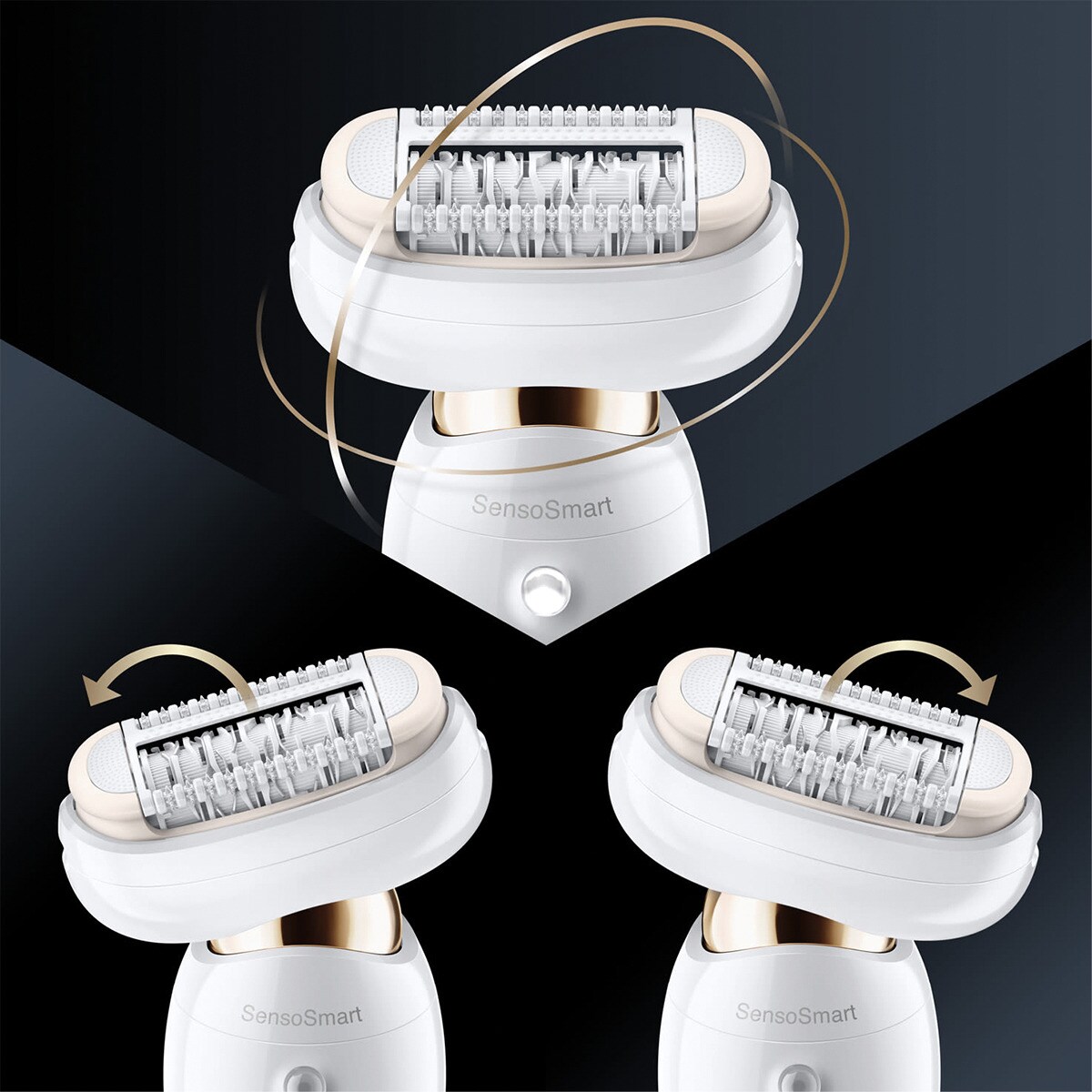 Depiladora de Arranque Braun Silk-épil 9 Flex 9-030 Multizonas com Cabeça Flexível - Branco e Dourado Branco / Dourado-3