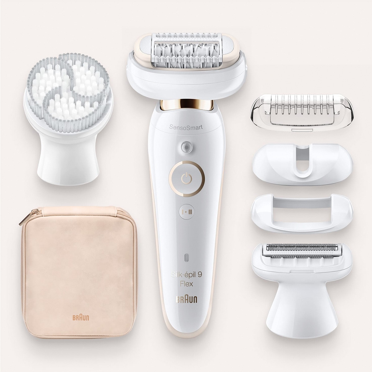 Depiladora de Arranque Braun Silk-épil 9 Flex 9-030 Multizonas com Cabeça Flexível - Branco e Dourado Branco / Dourado-5