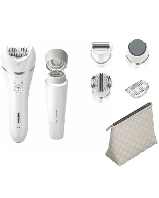 Imagem 0 de Depiladora de Arranque Philips Series 9000 BRE 770/92 Multi-zonas Recarregável - Branco