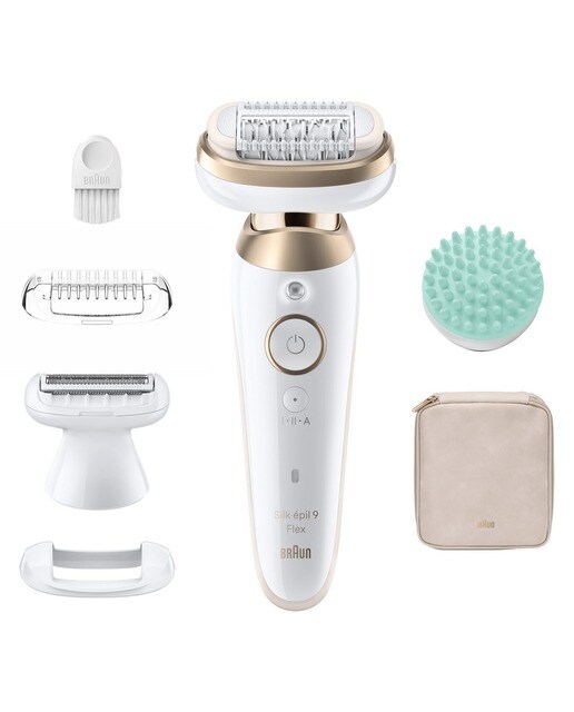 Imagem 0 de Depiladora de Arranque Braun Silk·épil 9 Flex 9-071 3D Multizonas - Branco e Dourado