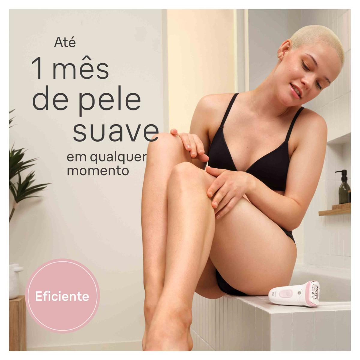 Depiladora de Arranque Braun Silk-épil 7, sem Fios, Utilização em Seco e Húmido Branco / Flamenco-2