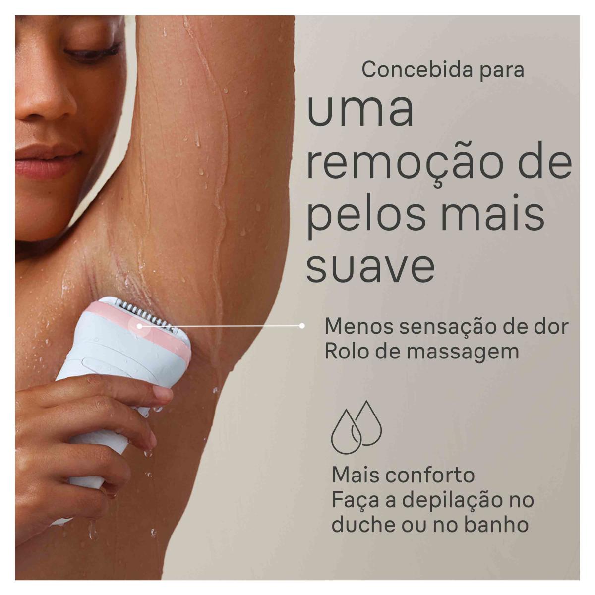Depiladora de Arranque Braun Silk-épil 7, sem Fios, Utilização em Seco e Húmido Branco / Flamenco-4