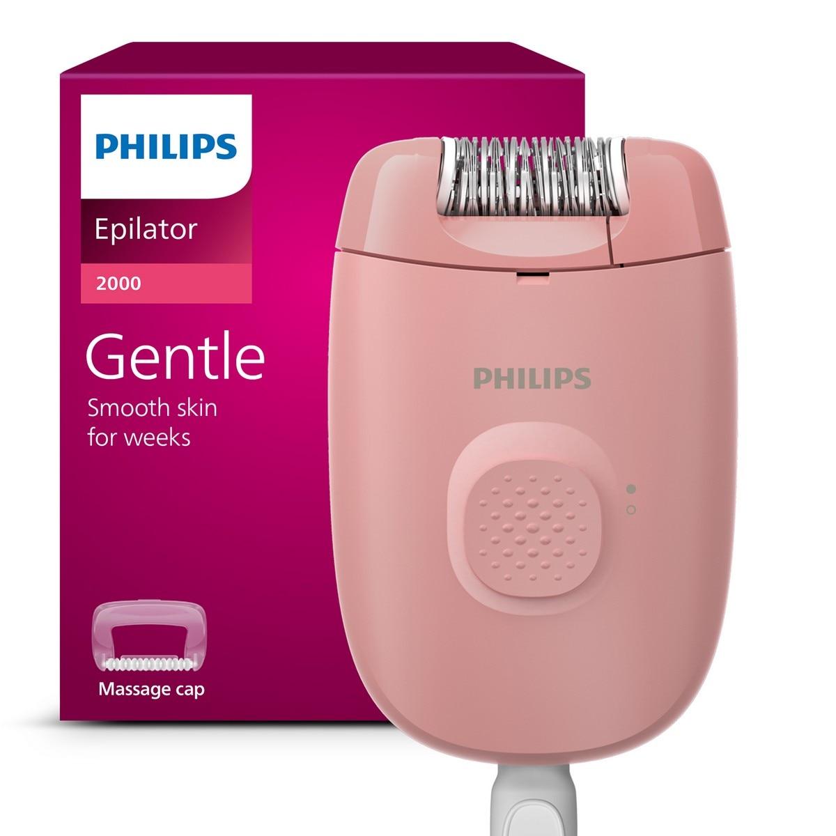 Depiladora de Arranque Philips Epilator Series 2000 BRE227/00 com Cabo 8